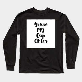 Calligraphy hand written phrases about tea Long Sleeve T-Shirt